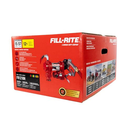 Fill-Rite Fill-Rite FR1210H 12V 15 GPM Fuel Transfer Pump with Discharge Hose & Manual Nozzle | Gasoline, - Outdoor Depot
