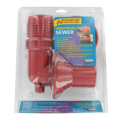 Valterra Valterra F02-3305VP EZ Coupler Red 90° Sewer Adapter and Thread Attachment - Outdoor Depot
