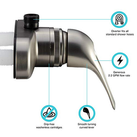 Dura Faucet Dura Faucet Single Lever RV Shower Faucet Valve Diverter for Recreational Vehicle, Motor Home, - Outdoor Depot