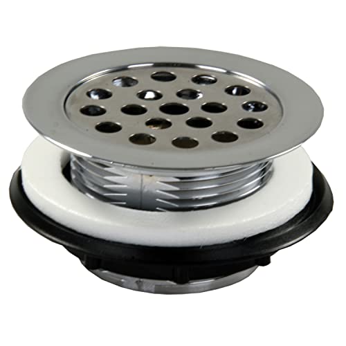 JR Products JR Products 95175 Shower Strainer with Grid - Chrome - Outdoor Depot