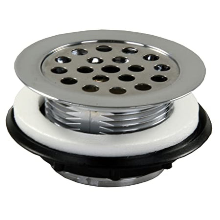 JR Products JR Products 95175 Shower Strainer with Grid - Chrome - Outdoor Depot
