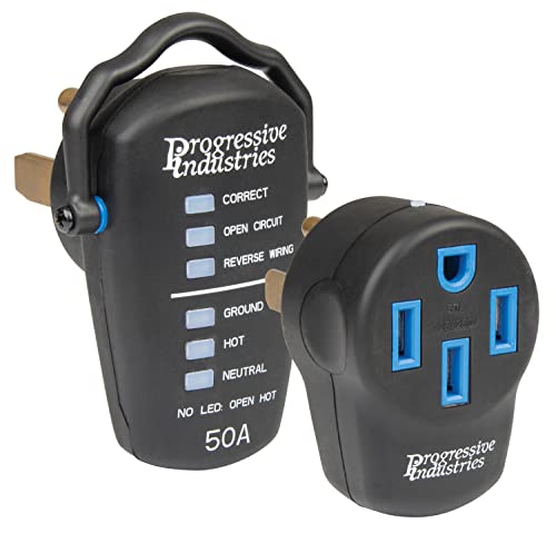 Progressive Industries Progressive Industries PSK-50 Portable Surge Protector Kit, Black, 50 Amp - Outdoor Depot