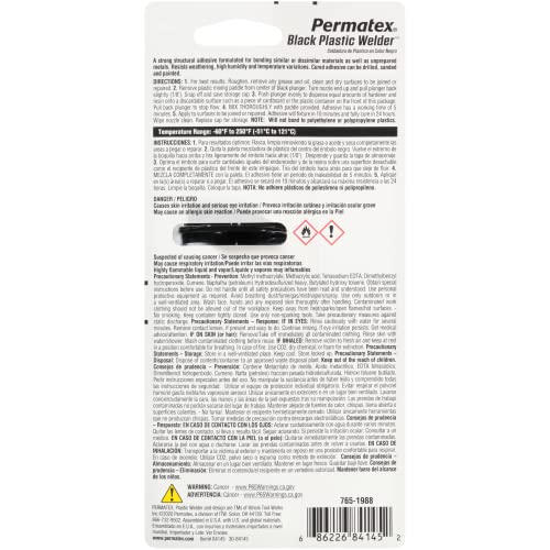 Permatex Permatex 84145 Permapoxy Black Plastic Weld - 0.84 fl. oz. - Outdoor Depot