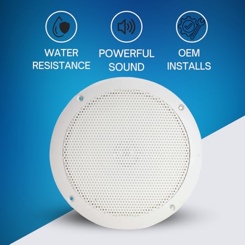 PQN Audio PQN Audio ECO50-4W Waterproof Marine Speakers - RV, Camper, Boat, Wall and Floor Outdoor Speakers - Outdoor Depot