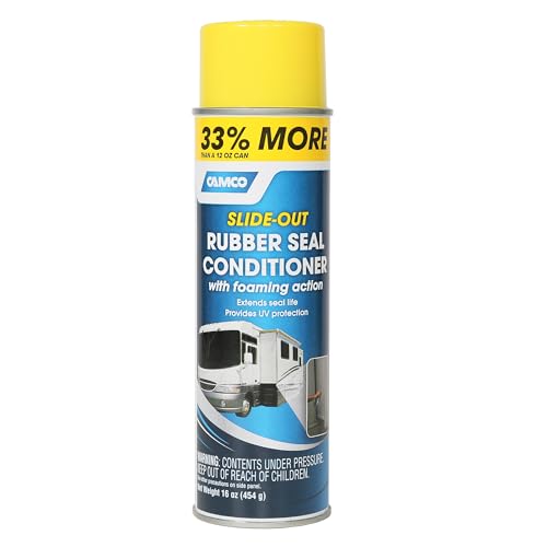 Camco RV Slide-Out Rubber Seal Conditioner with Foaming Action; Extends Seal Life and Provides UV Protection (41135)