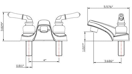 Dura Faucet Dura Faucet DF-PL700C-SN RV 2-Hole Bathroom Faucet with Classic 2-Handles (Brushed Satin Nickel) - Outdoor Depot