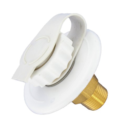Valterra Valterra A01-0170LF White 2-3/4" MPT Lead-Free Flush Mount Water Inlet (Pack of 1) - Outdoor Depot