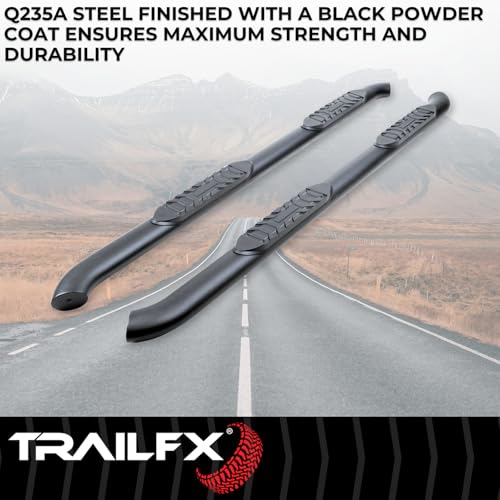 Trailfx TrailFX Nerf Bar Side Steps Fits Chevrolet Colorado Crew Cab 2015–2026 Titanium Black Powder Coated - Outdoor Depot