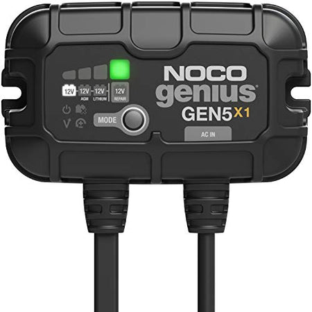 NOCO NOCO Genius GEN5X1: 1-Bank, 5A Onboard Battery Charger - 5A Per Bank, 12V Waterproof Marine Charger - Outdoor Depot