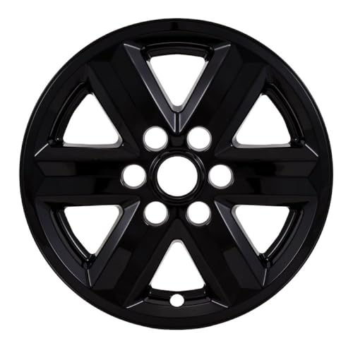 Impostor Wheel Skin Fits Ford F-150 XLT 2021-2026 Set of 4 Wheel Covers 17 Inch Diameter 6 Spoke Gloss Black Painted ABS Plastic Snap-On Installation Coast to Coast IMP477BLK