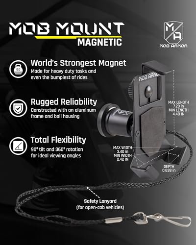 Mob Armor Mob Armor Heavy Duty Magnetic Phone Mount for Car - Universal Car Phone Holder for iPhone & - Outdoor Depot