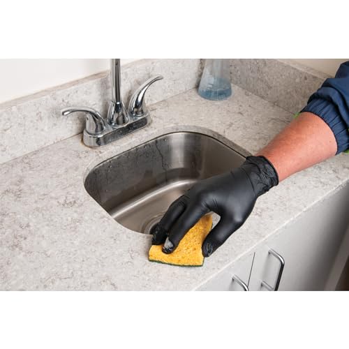 Performance Tool Performance Tool W89012 Large Black Nitrile Gloves Medium - Outdoor Depot