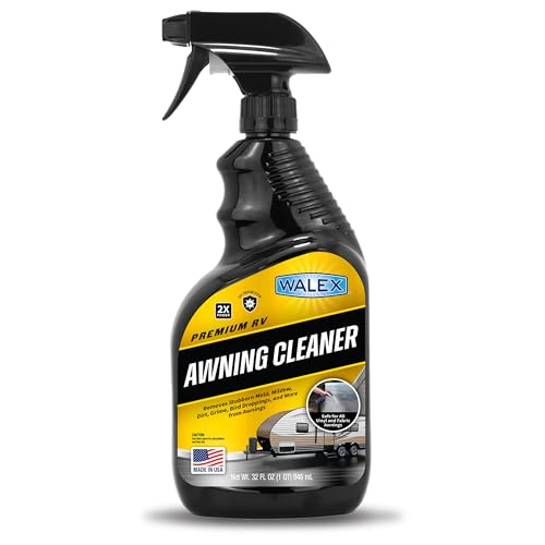 Walex RV Awning Cleaner - Safe for Vinyl & Fabric, Dissolves Tough Stains, Mold, Mildew, Dirt, Bird Droppings & More; Extends Awning Lifespan for RVs, Campers, Trailers & Motorhomes, 32 oz