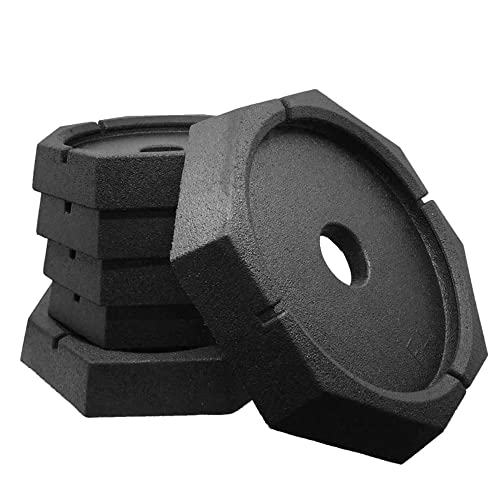 SnapPad Xtra Permanently Attached RV Leveling Jack Pad for LCI 9 inch Round and 12 inch Round Landing Feet (XL Lux 6-Pack)