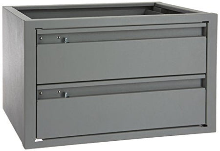 Kargo Master Kargo Master 40070 Grey 20" W x 12" H x 13.5" D Steel 2 Drawer Cabinet - Outdoor Depot