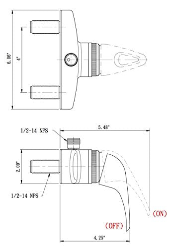 Dura Faucet Dura Faucet Single Lever RV Shower Faucet Valve Diverter for Recreational Vehicle, Motor Home, - Outdoor Depot