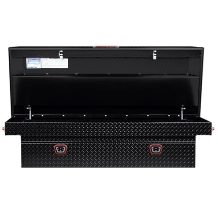 Weather Guard Weather Guard Model 117-5-04 Saddle Box, Aluminum, Full Extra Wide, Gloss Black, 14.4 cu ft - Outdoor Depot