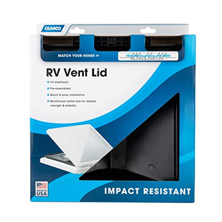 Ventline Ventline V2094-501-00 Birch White 14" 12V Radius Corner Vent with Pop Up Screen - Outdoor Depot