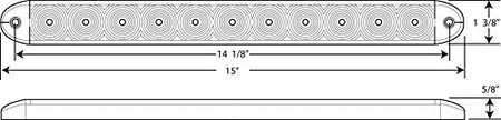 Optronics Optronics STL69RK Thinline Sealed LED Stop/Turn/Tail Light with Chrome Base Kit, 1 Pack, Red - Outdoor Depot