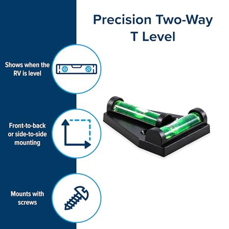 Camco Camco Camper/RV T Level - Features Front to Back/Side to Side RV Leveling - Easy Install w/Screws or - Outdoor Depot