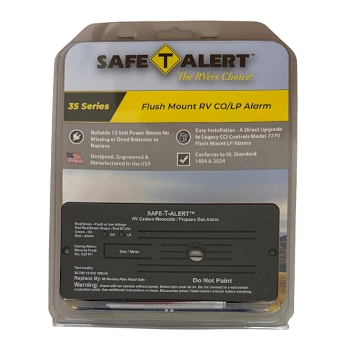 Safe T Alert Safe T Alert - Dual LP/CO Alarm - Flush Mount Black - 35-742-BL - Outdoor Depot