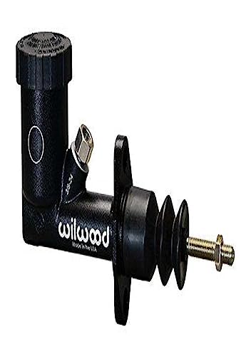 Wilwood Master Cylinder, GS Compact, 0.625 in Bore, 1.25 in Stroke, Integral Reservoir, Aluminum, Black Paint, Kit