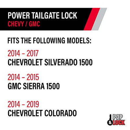 Pop & Lock Pop & Lock – Power Tailgate Lock for Chevrolet Silverado 1500, GMC Sierra 1500 & 2500 (PL8140) - Outdoor Depot