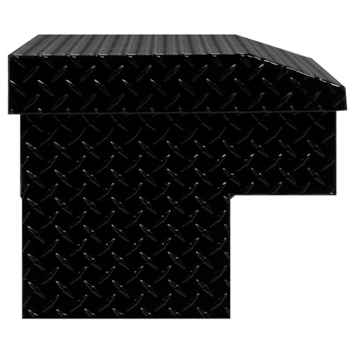 Weather Guard Weather Guard Model 184-5-04 41in Lo-Side Truck Box, Aluminum, Gloss Black, 3.0 cu ft capacity - Outdoor Depot