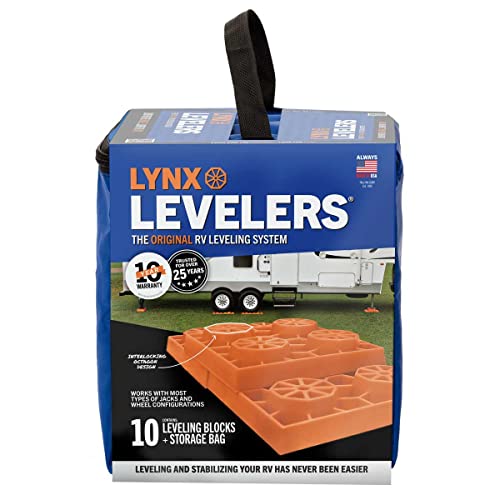 Tri-Lynx Tri-Lynx Lynx Levelers RV/Trailer/Motorhome/Vanlife interlocking Leveling Blocks with Nylon Storage - Outdoor Depot