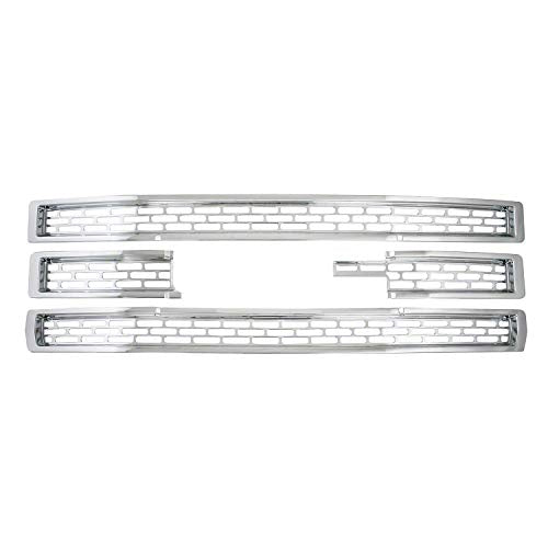CCI Grille Insert GI123, Overlay, 1 Piece, Chrome Plated, ABS Plastic, With Emblem Cutout, Fits 2014-2015 GMC Sierra 1500 SLT/SLE and Base Models