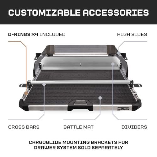 DECKED CargoGlide Truck Bed Slide – 1500 lb Capacity, 75% Extension – Heavy-Duty Pickup Cargo Slide for Easy - Outdoor Depot
