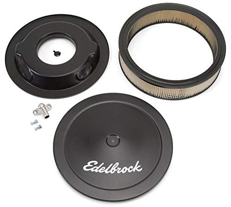 Edelbrock Edelbrock 1223 Pro-Flo Black Finish 3" Round Air Filter Element with 14" Diameter - Outdoor Depot