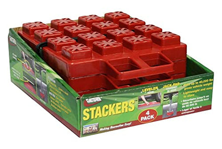 Valterra Valterra A10-0916 Stacker, (Pack of 4) , Red - Outdoor Depot
