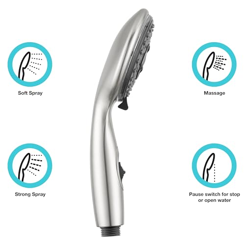Dura Faucet Dura Faucet Premium RV Handheld Shower Wand with Eco-Friendly On/Off Switch (Brushed Satin - Outdoor Depot