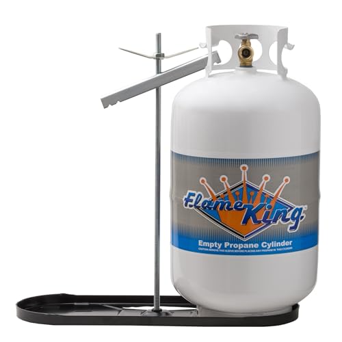 Flame King Flame King Dual RV Propane Tank Cylinder Rack for RVs and Trailers for 30lb Tanks - KT30MNT - Outdoor Depot