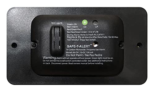 MTI INDUSTRY MTI Industry Safe-T-Alert 85 Series Carbon Monoxide Propane Gas Alarm - 12V - Black [85-741-BL] - Outdoor Depot