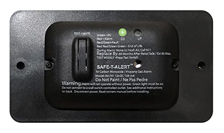 MTI INDUSTRY MTI Industry Safe-T-Alert 85 Series Carbon Monoxide Propane Gas Alarm - 12V - Black [85-741-BL] - Outdoor Depot