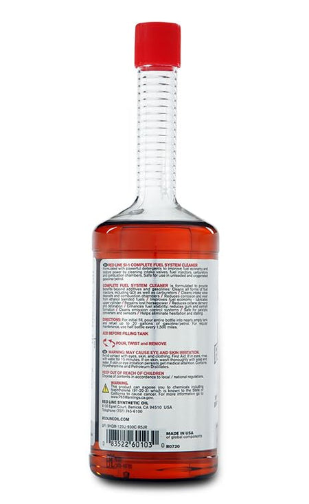 Red Line Red Line 60103 SI-1 Complete Fuel System Cleaner - 15 Ounce- Fuel Injector Cleaner and Carburetor - Outdoor Depot