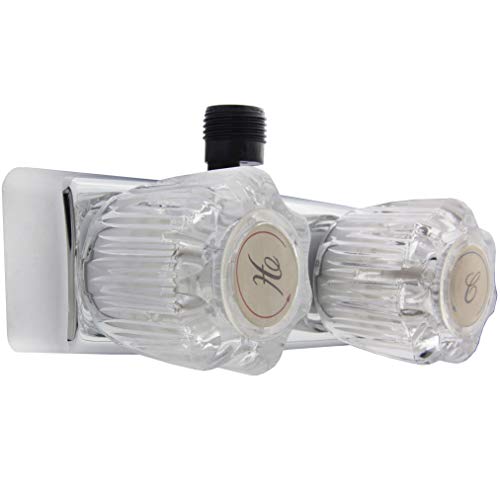 Dura Faucet Dura Faucet DF-SA100A-CP RV/Motorhome/Trailer Shower Faucet Valve Diverter with Crystal Acrylic - Outdoor Depot