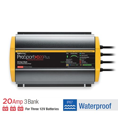 ProMariner ProMariner 44021 ProSport HD Waterproof Marine Battery Charger, 20 Amp, 3 Bank - Outdoor Depot