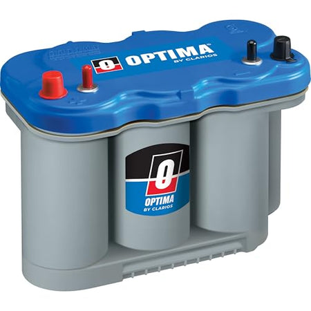 OPTIMA OPTIMA Batteries High Performance D27M BlueTop Dual Purpose Deep Cycle and Starting Sealed AGM Boat - Outdoor Depot