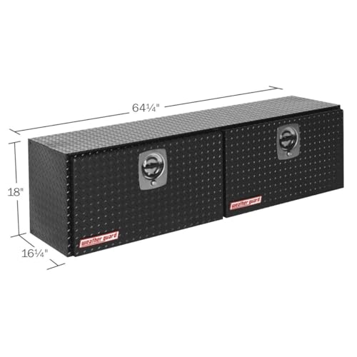 Weather Guard Weather Guard Model 365-5-02 Super Hi-Side Truck Box, Aluminum, Gloss Black, 10.8 cu ft - Outdoor Depot