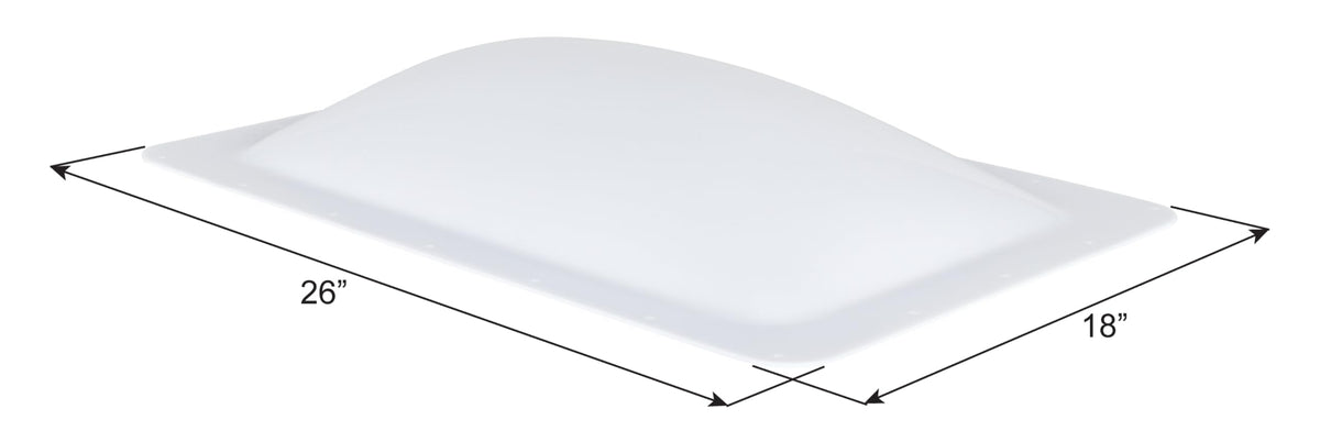 ICON ICON RV Skylight - SL1422W - White, Fits 14"x22" openings, 16"x26" overall, Outer Dome Skylight - Outdoor Depot
