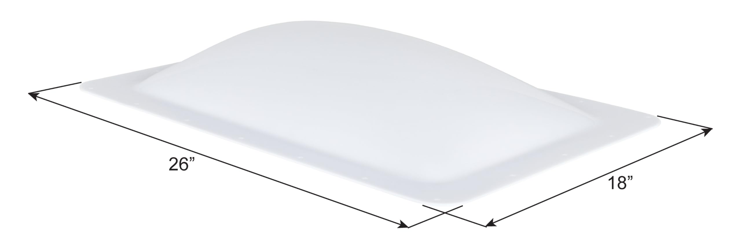 ICON ICON RV Skylight - SL1422W - White, Fits 14"x22" openings, 16"x26" overall, Outer Dome Skylight - Outdoor Depot