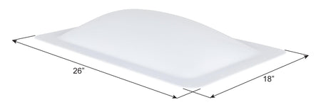 ICON ICON RV Skylight - SL1422W - White, Fits 14"x22" openings, 16"x26" overall, Outer Dome Skylight - Outdoor Depot