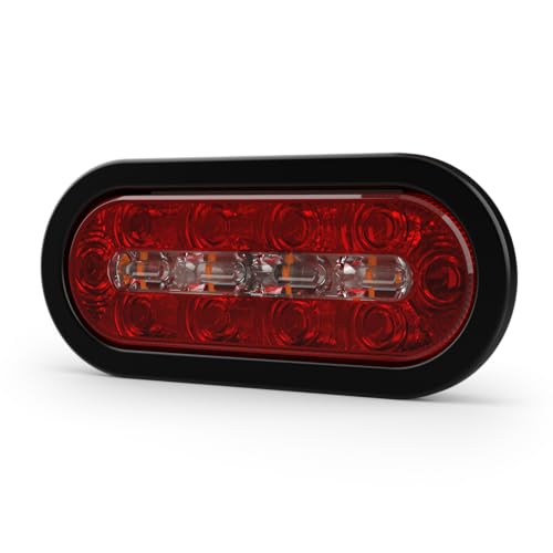 ECCO ECCO LED STTR Warning Light LEDs 8 Inch Amber White 12V 24V Surface Mount Waterproof Construction - Outdoor Depot