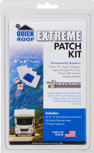 QUICK ROOF QUICK ROOF Clear Patch Roof Repair Tape QRCP420 – 4" x 20' Transparent Leak Seal, All-Weather - Outdoor Depot