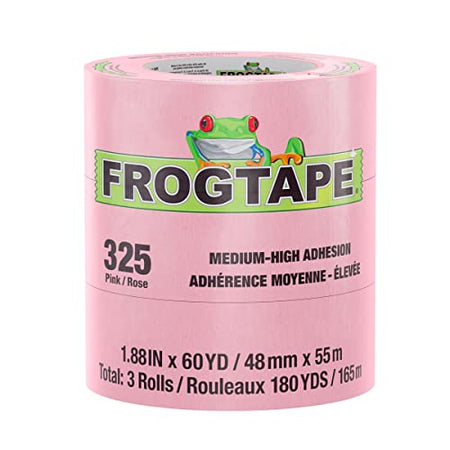 FrogTape FrogTape 325 Pink High Temperature Performance Grade Masking Tape, Medium-High Adhesion, 48mm x - Outdoor Depot