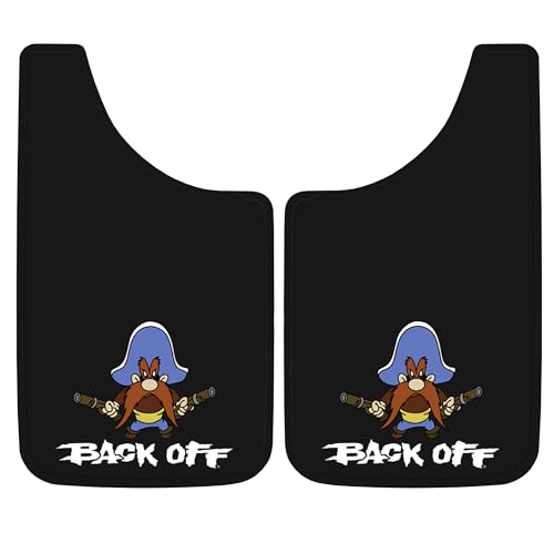 Plasticolor Plasticolor 000502R01 Yosemite Sam Back Off Easy Fit Mud Guard 11" - Set of 2,Multi-colored - Outdoor Depot