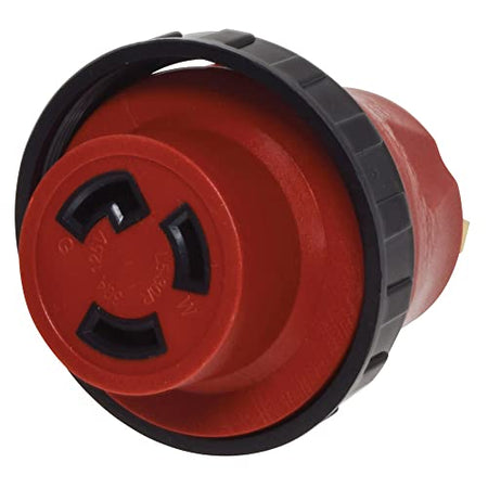 Valterra Mighty Cord Valterra A10-3030DAVP Detachable Adapter Plug - 30AM to 30AF, Red (Carded) - Outdoor Depot